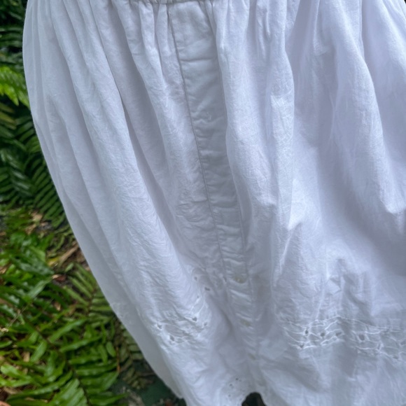 Maxi Dress 100% cotton eyelet ruffle off the shoulder - Picture 14 of 16